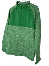 All In Motion Boys Sweatshirt Medium 8/10 Green Half Zip Pullover Activewear