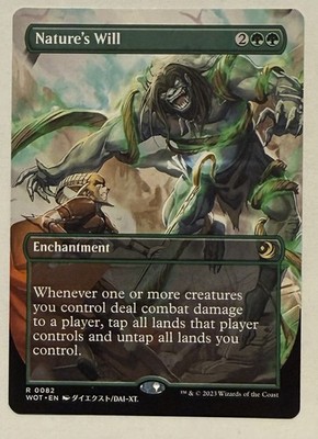 Nature's Will Anime Borderless - Wilds of Eldraine: Enchanting Tales MTG