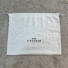 Coach H 15 x W 19.3 inches. Drawstring Dust Bag Black / White