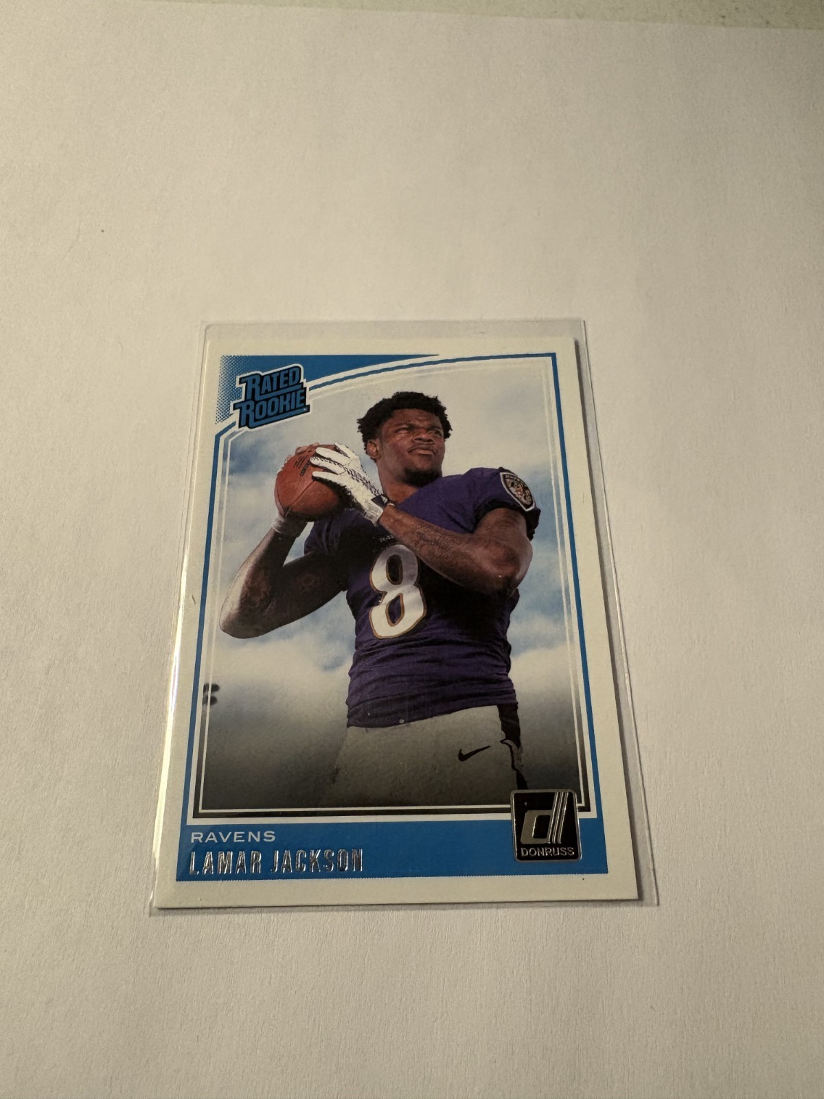 Lamar Jackson RC 2018 Donruss RATED ROOKIE Card #317 Baltimore Ravens Nice!