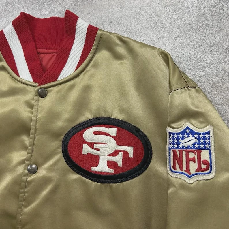 Vintage 90s San Francisco 49ers Satin Bomber Jacket - Limited sizes image 4