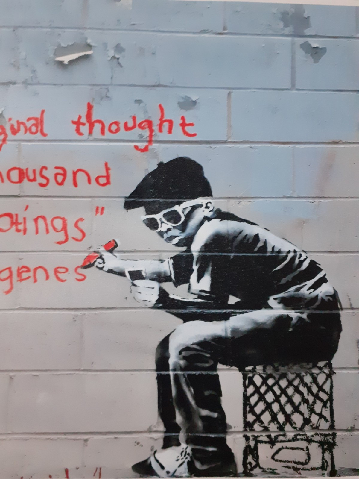 BANKSY ONE ORIGINAL THOUGHT NEW ART Print Poster Wall Picture A4 +