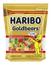 HARIBO Goldbears, Gummi Candy, 10 oz Resealable Share Size 10 oz, Assorted