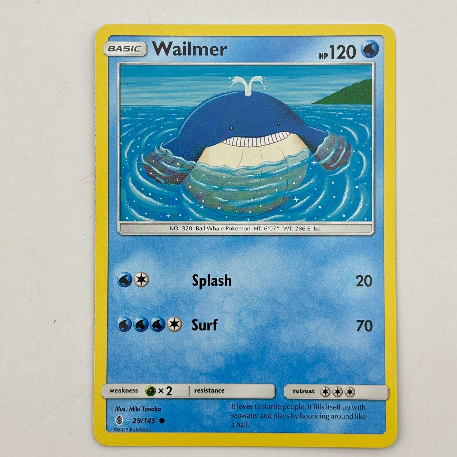 Wailmer 29/145 Common Guardians Rising Pokemon Lightly Played