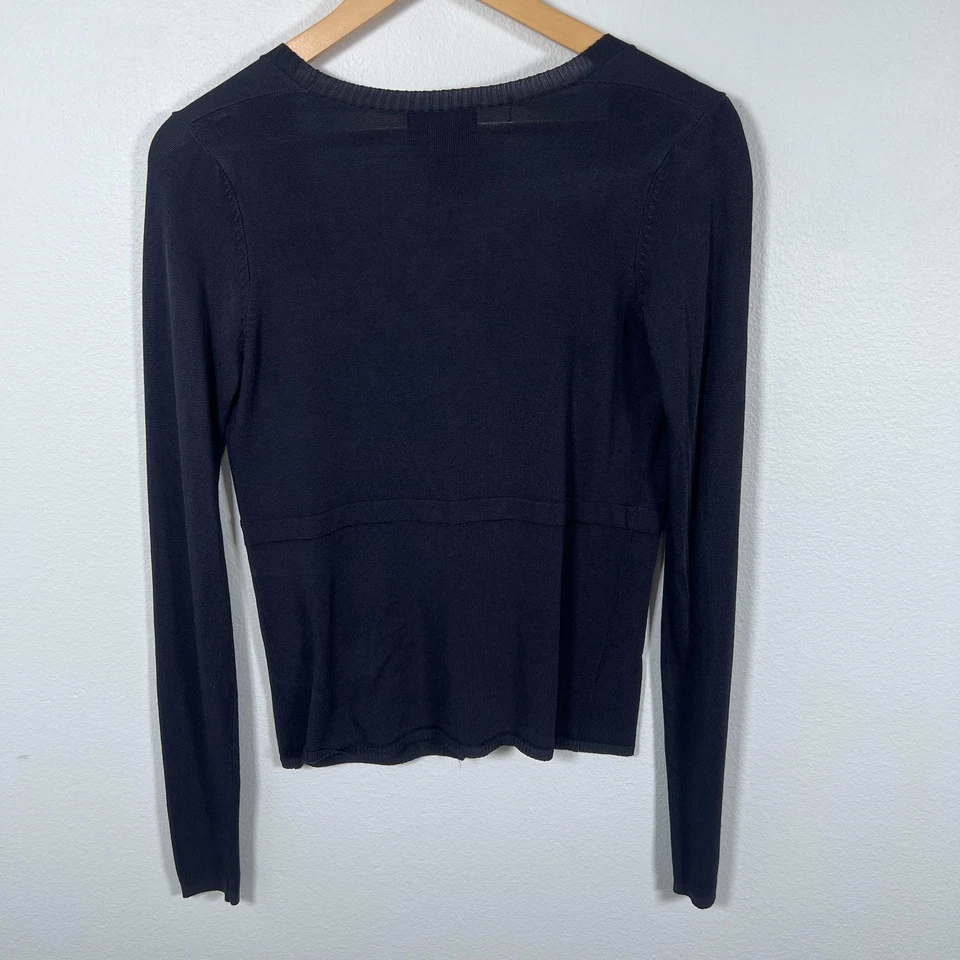 Cárdigan vintage para mujer Y2K de un botón talla M negro capas gótico capricho Foto 3 de 4