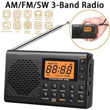 AM/FM/SW Shortwave Radio Handheld 3-Band Radio Stereo Radio Receiver Walking UK