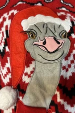 33 Degrees Holiday Christmas sweater loose fit XL ugly grinchy theme red animal