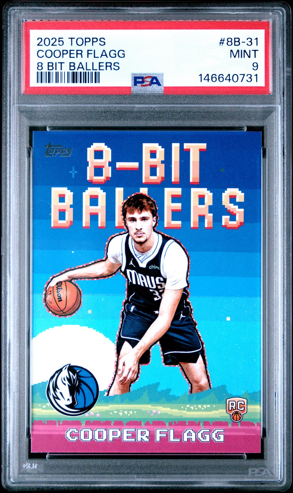 2025 TOPPS 8 BIT BALLERS #8B-31 COOPER FLAGG ROOKIE RC PSA 9