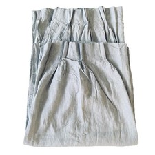 Pure Luxury Linen Drapes Curtains Panels Set of 2 Gray Lined 27x96"