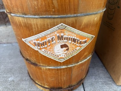 アイスページ White Mountain Ice Cream Freezer Maker Vintage Hand Crank 4 Quart