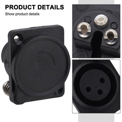 3Pin XLR Buchse Panel Chassis Stecker Buchse für Audio Elektromobilitätsroller