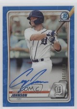 2020 Bowman Chrome Prospects Blue Refractor /150 Cooper Johnson Auto 13by