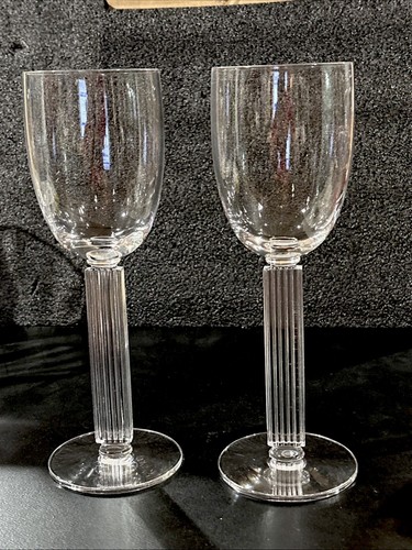 Rare Libby “Embassey” Walter Dorwin Teague 1939 NY Worlds Fair Wine Glasses 2 Pc
