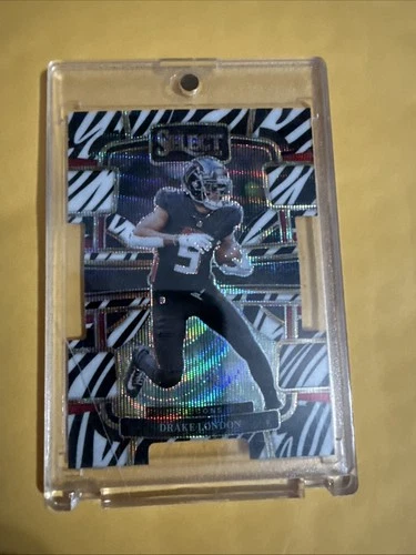2023 Panini Select - Concourse Drake London #6 Zebra Prizm Die-Cut