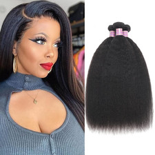 Vligcor Kinky Straight Human Hair 3Bundles Na...