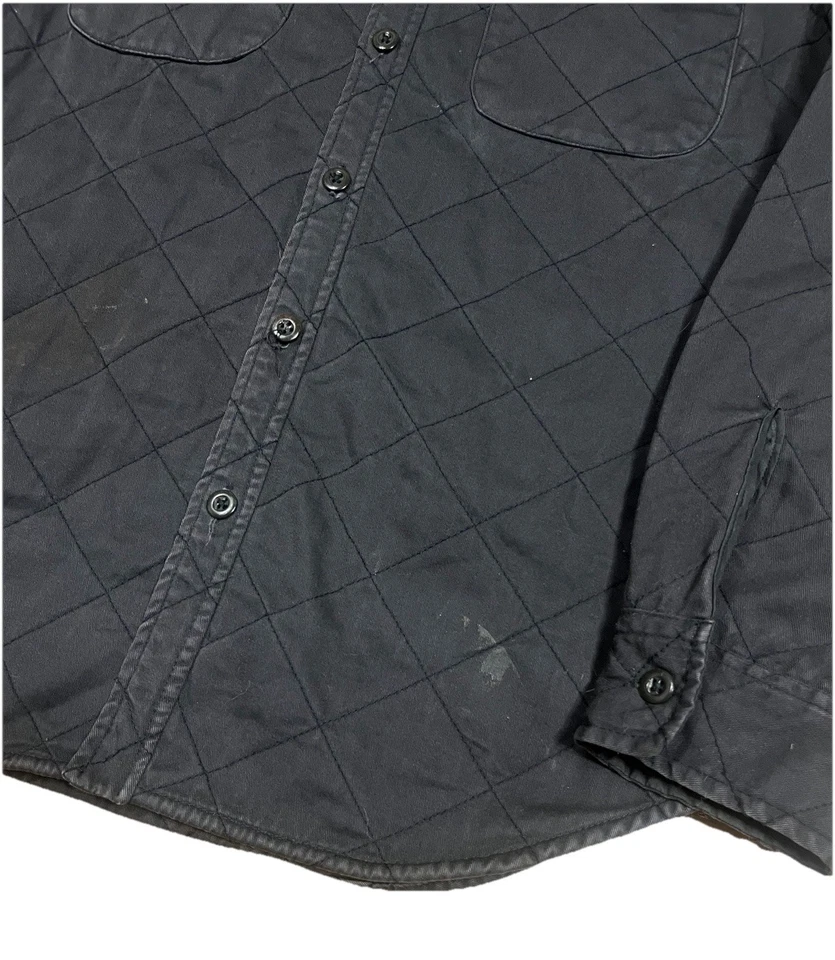 J. Мужская серая стеганая рабочая рубашка куртка Crew размер средний - Изображение 3 из 4