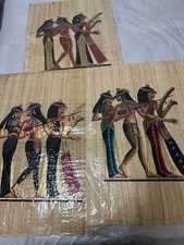 Papiro egiziano fatto a mano vintage arte dipinta a mano 3 set ABITO DIVERSO