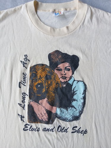 Vintage 70s Elvis Presley Single-Stitch Thin Graphic T-Shirt The King Rock Large - Picture 3 of 7