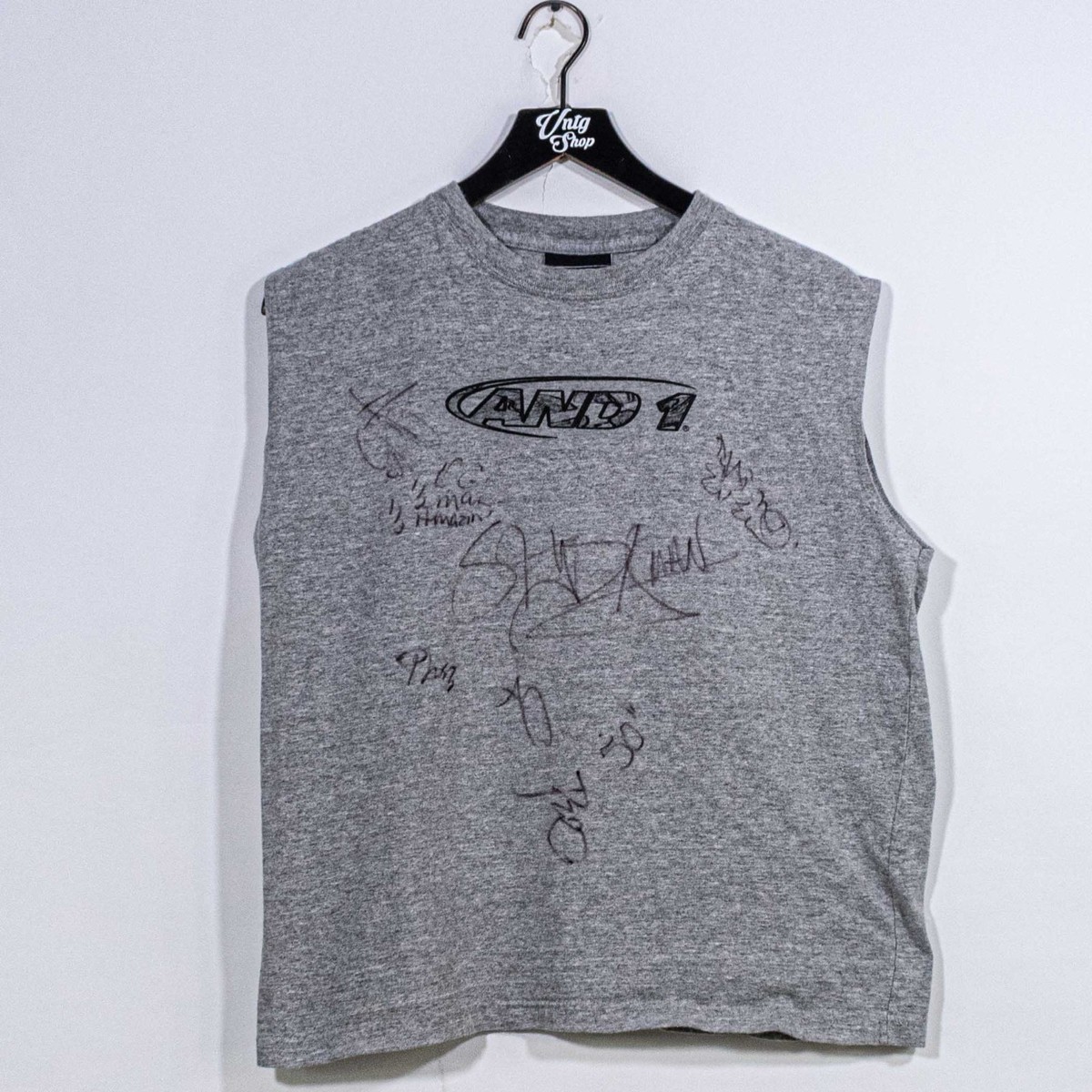 AND1 MIXTAPE TOUR 迷彩タンクトップ VTG AND1 Streetball Mixtape Tour Tank Top Youth L Autographed