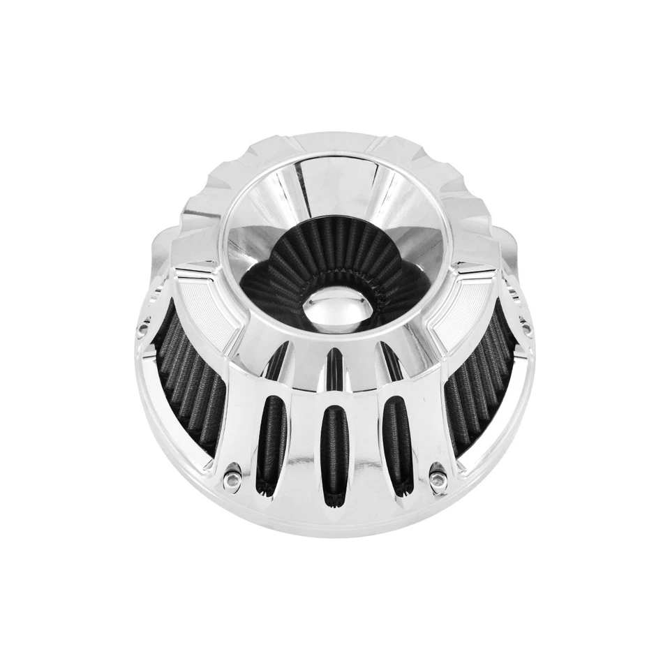 Filtro de aire cromado corte CNC admisión gris para Harley 00-15 Softail Fat Boy Breakout Foto 4 de 4