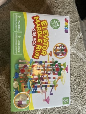 JOYIN 236Pcs Glowing Marble Run with Motorized Elevator- Construction... 