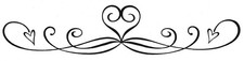 Embroidery Transfer Iron On Heart Swirls Border Love Wedding 16 x 3.5 cm