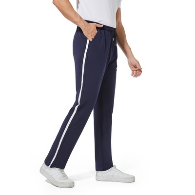 Pantaloni Palestra Cotone Poliestere Pantaloni Da Training Uomo Con Cordino Regolabile Alle Caviglie E Tasche Con Zip - In Cotone/poliestere, Per Palestra E Corsa Cavigliacorda Palestra Tasche Zip