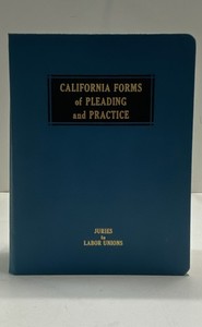 Matthew Bender California Forms of Pleading and Practice Vol 9A Juries 1992