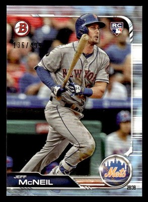 Jeff McNeil 2019 Bowman Sky Blue RC #/499 #90 New York Mets ESE