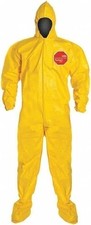 DuPont Tychem 2000 QC122S Disposable Chemical Resistant Coverall with Hood L-5XL