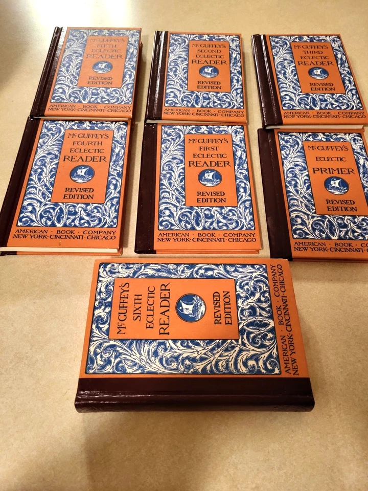 McGUFFEY'S ECLECTIC READERS PRIMER THRO SIXTH REVISED EDITIONS SET W/ORG. BOX - Image 3 of 4