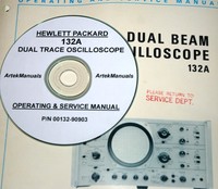 Hp Hewlett Packard 132a Dual Beam Oscilloscope, Manual, Operating & Service Hp Hewlett Packard 132a Dual Beam Oscilloscope, Manual, Operating & Service