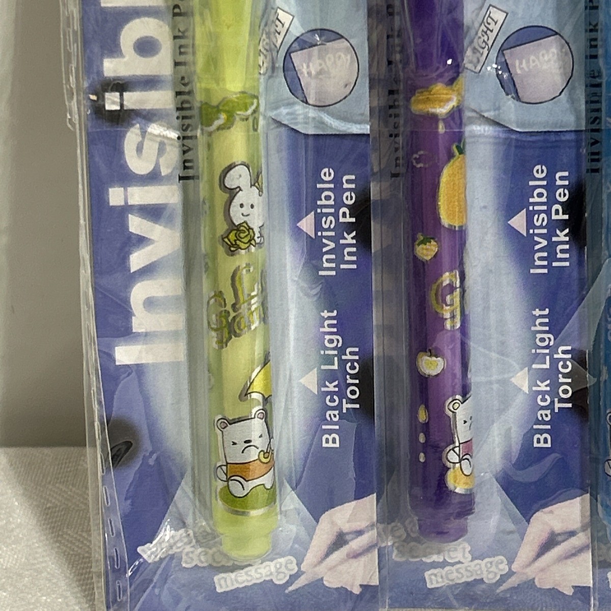 SRL invisible ink. P-CHAMBER. SRLMEX-S 灰 Invisible Ink Pens 4 Pack Secret Message - Cap Light - Non Toxic