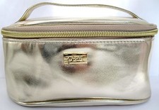 OPI Limited Edition GOLD TRAVEL CASE~ hold cosmetics or 12 nail/gel polishes NEW