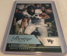2021 Chronicles Prestige Football Sage Surratt Wake Forest Demon Deacons Rookie