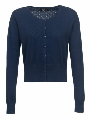 GANT CASUAL ZIP CARDIGAN - Strickjacke - Evening Blue/dunkelblau