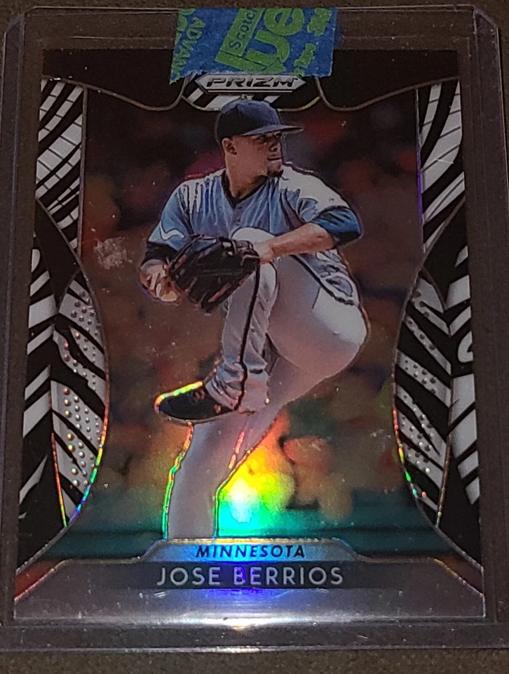 2019 Panini Prizm Zebra Prism /99 Jose Berrios Bluejays Baseball  - Image 4 of 4