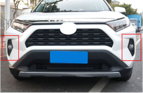 Trim 2PCS Front Fog Light Frame Exterior Carbon Fiber For Toyota RAV4 2019-2023 - Picture 6 of 6