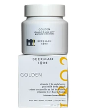 Beekman 1802 GOLDEN Whipped Body Cream Goat Milk VIT C & AMLA Berry Organic PETA