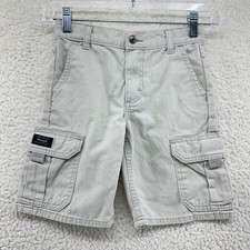 Wrangler Boys 7 Reg Beige Khaki Cargo Shorts Adj Waist