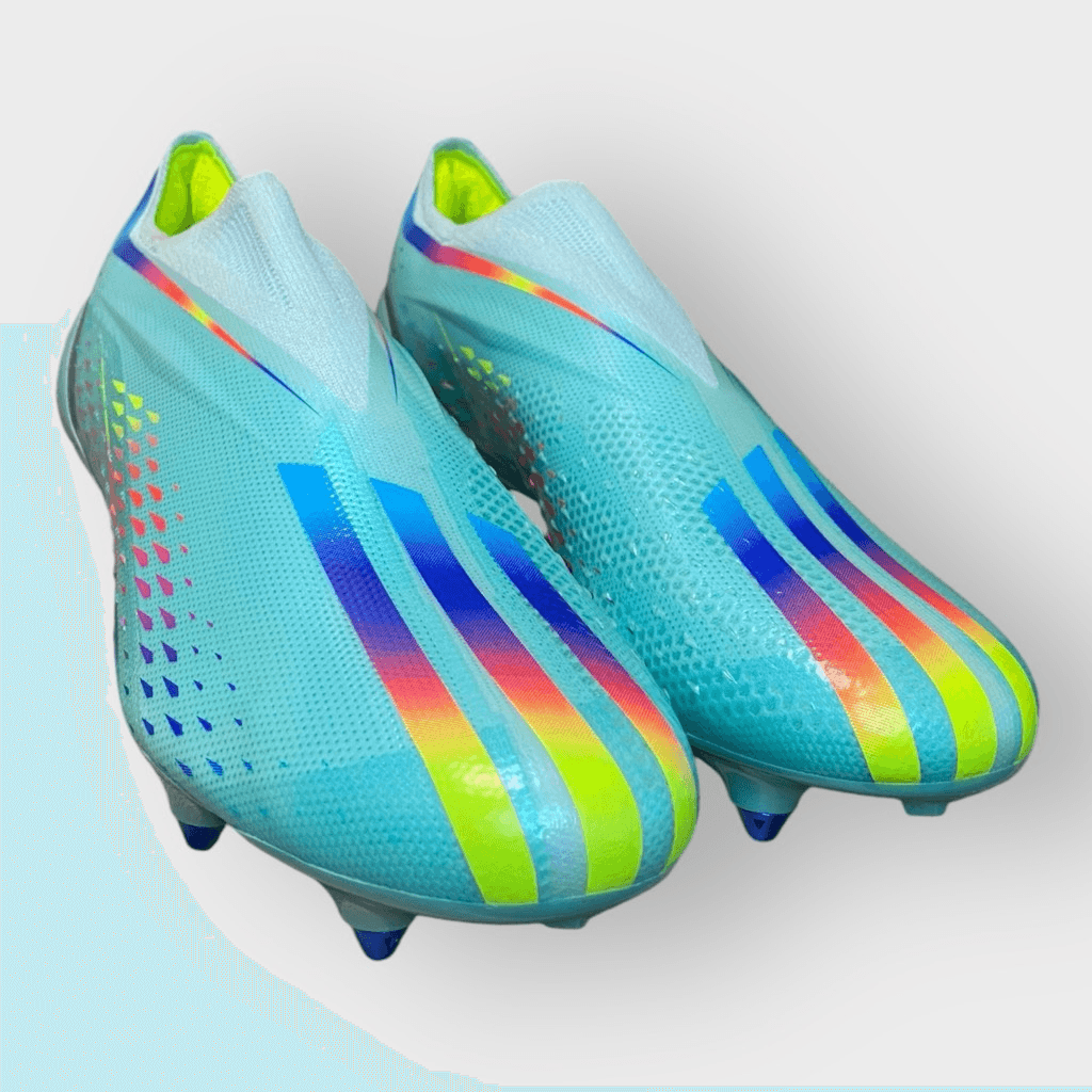 Adidas X Speed Portal + Elite SG Clear Aqua Soccer Cleats Adidas X Speed Portal + Elite SG Clear Aqua Soccer Cleats