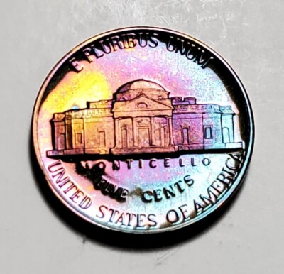 TONED 1982 S  JEFFERSON NICKEL PROOF UNC #C5866
