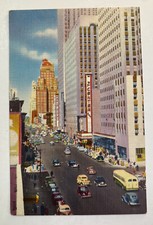 Vintage Linen Postcard ~ 6th Avenue North Street View ~ New York City NY NYC
