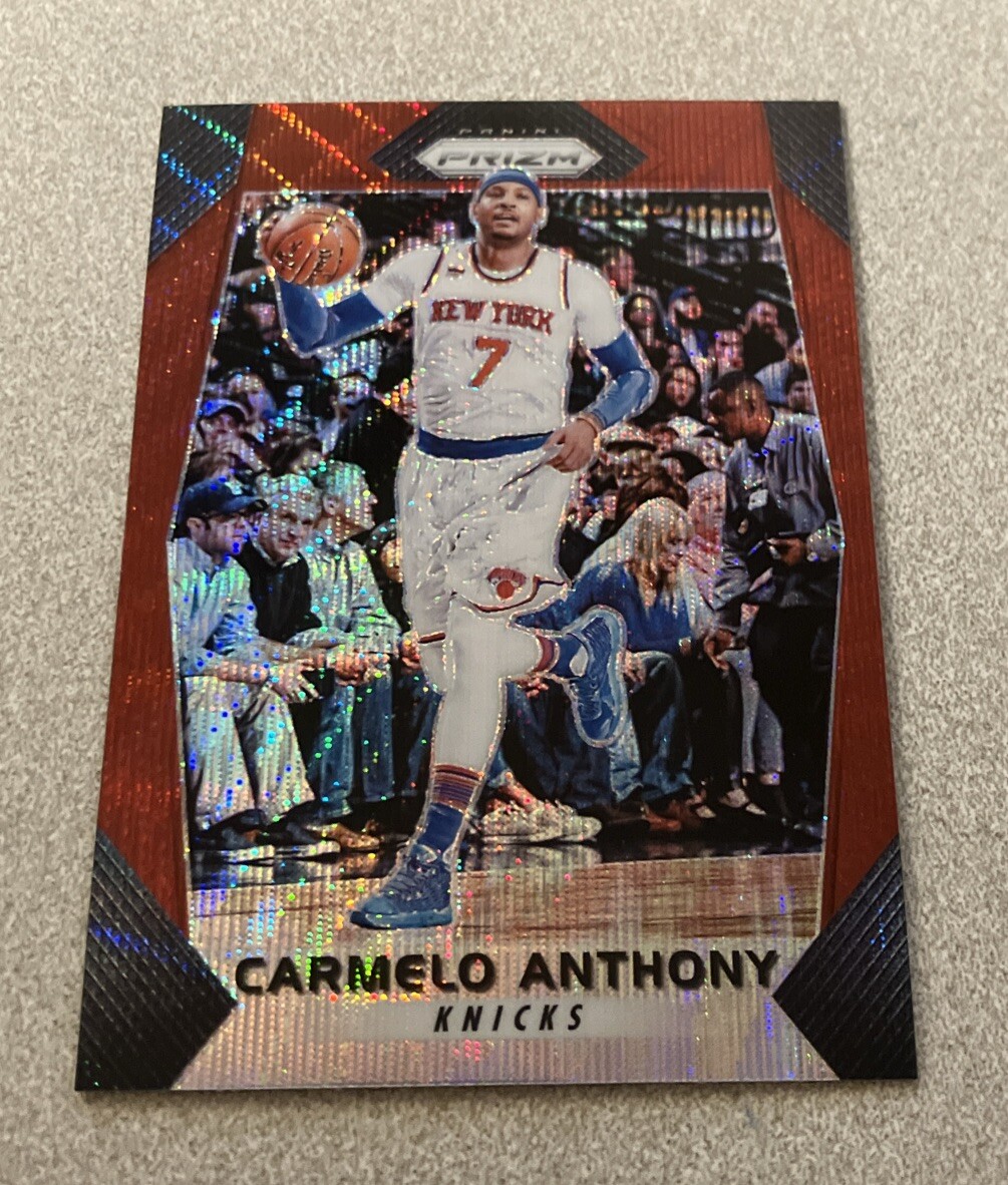 2017-18 Panini Prizm Ruby Red Wave Prizm #279 Carmelo Anthony Knicks