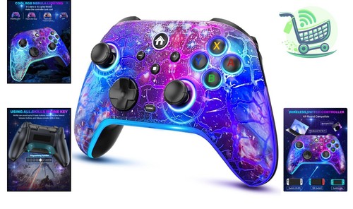 Nintendo Switch Elite Controller - 1200mAh, Motion Control & Cool Nebula Design - Picture 2 of 11