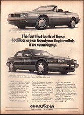 1987 Vintage ad Goodyear tires retro car Auto Vehicle Cadillac photo 04/04/24