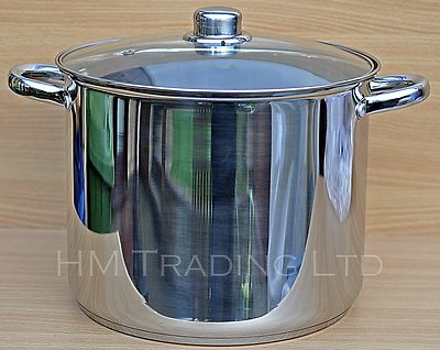 Qualität Tief Edelstahl Induktion Stock Suppentopf Eintopf Auflauf Glasdeckel 