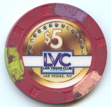  5 Chip from the Las Vegas Club in Downtown Las Vegas 2014 Obsolete