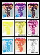 1975 Topps Hockey #246 Bobby Lalonde 11 Card Progressive Proof 75THOC45