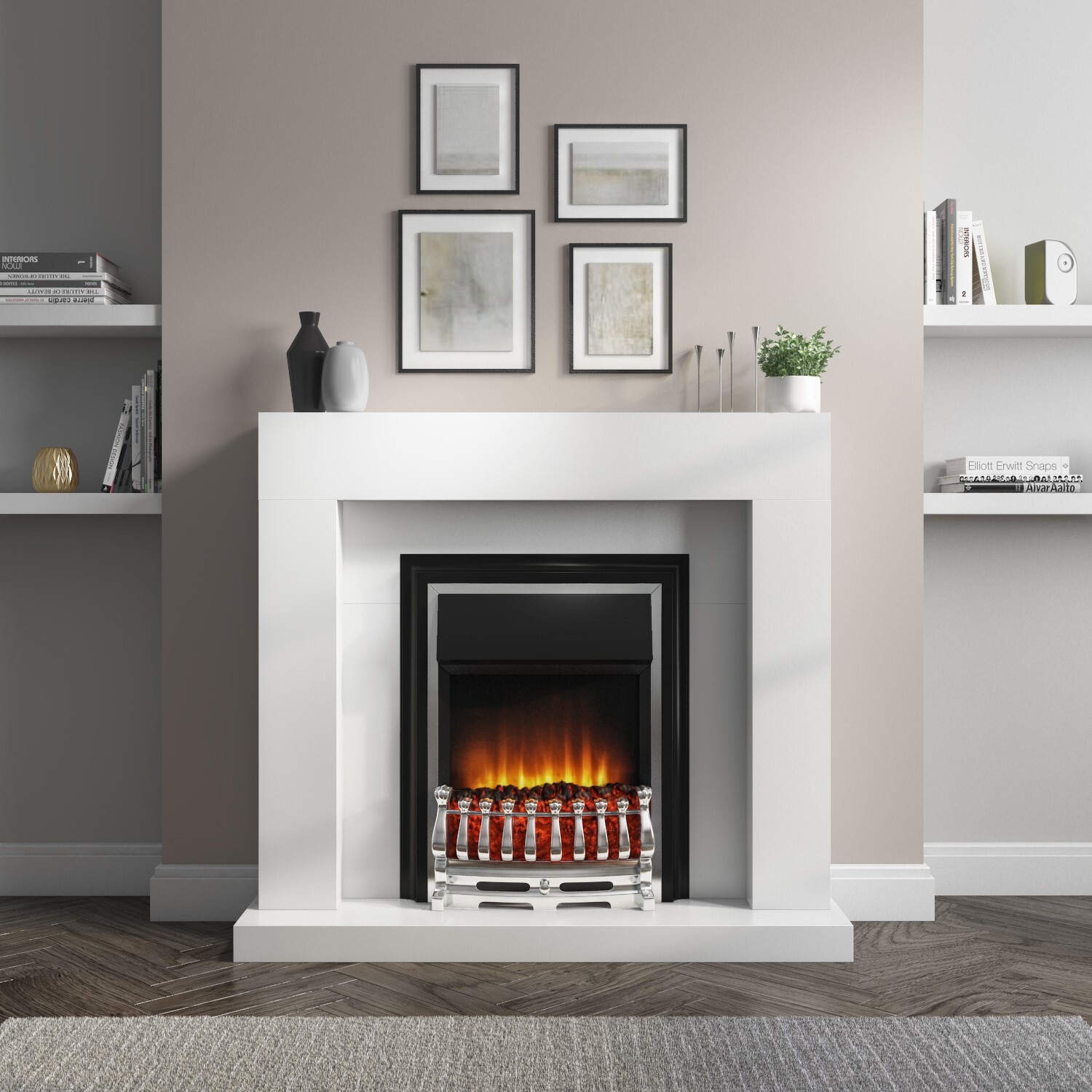 Blyss Ferndown Cream Freestanding Electric Fireplace for sale online | eBay